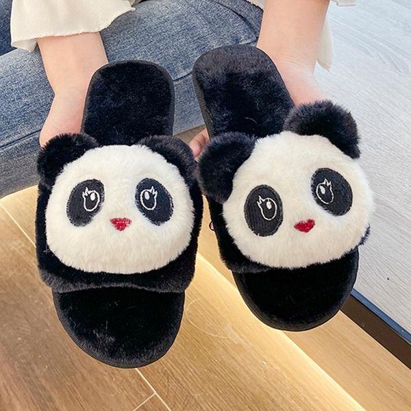 slippers cute plush panda women fur fashion cartoon animals indoor flat shoes couples soft casual female, Black
slippers cute plush panda women fur fashion cartoon animals indoor flat shoes couples soft casual female, Black