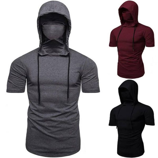 men's t-shirts mens solid color short sleeve hoodie t-shirt pocket slim running muscle basic tees, White;black
men's t-shirts mens solid color short sleeve hoodie t-shirt pocket slim running muscle basic tees, White;black