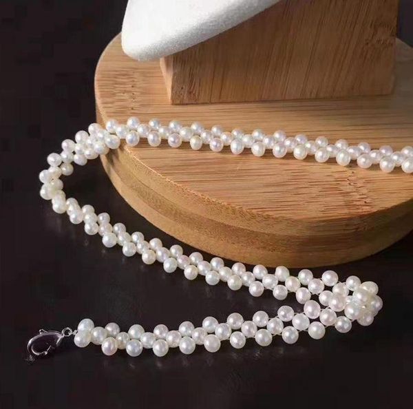 chains artificial farming real pearl necklace freshwater fairy style hand-woven jewelry, Silver
chains artificial farming real pearl necklace freshwater fairy style hand-woven jewelry, Silver