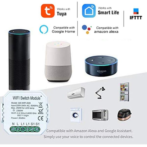 smart home control mini wifi switch module for life/tuya app remote voice control/timer work with alexa google ifttt
smart home control mini wifi switch module for life/tuya app remote voice control/timer work with alexa google ifttt