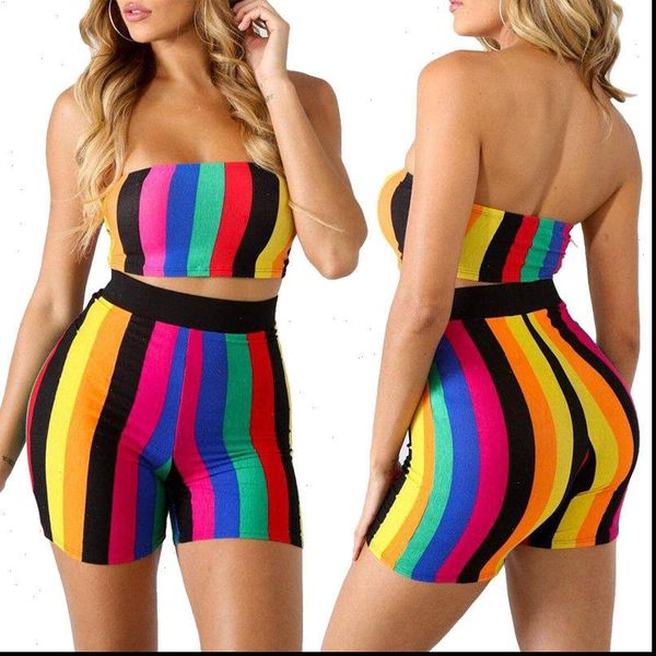 womens tracksuits fashion summer clothes sets 2 outfits bodycon stripe print strapless tube crop and high waist shorts, Gray
womens tracksuits fashion summer clothes sets 2 outfits bodycon stripe print strapless tube crop and high waist shorts, Gray