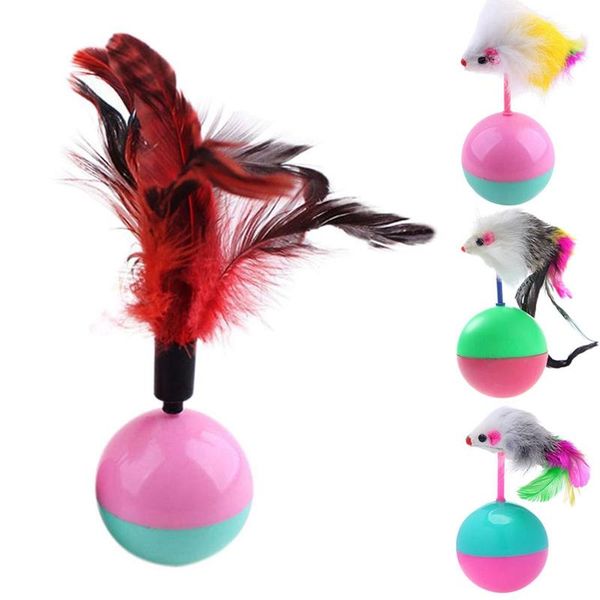 cat toys pet rolling ball kittens tumbler with colorful feather mouse interactive toy for cats &
cat toys pet rolling ball kittens tumbler with colorful feather mouse interactive toy for cats &