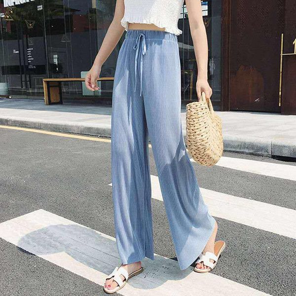 women's pants & capris high waist women 2021 fashion ice silk loose lace up folds chiffon pantalones de mujer ropa plus size wide leg, Black;white
women's pants & capris high waist women 2021 fashion ice silk loose lace up folds chiffon pantalones de mujer ropa plus size wide leg, Black;white