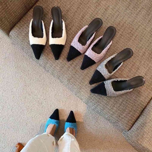 slippers women slides pointed toe shallow slip on high heels mules shoes mixed color casual autumn design fur zuuz, Black
slippers women slides pointed toe shallow slip on high heels mules shoes mixed color casual autumn design fur zuuz, Black