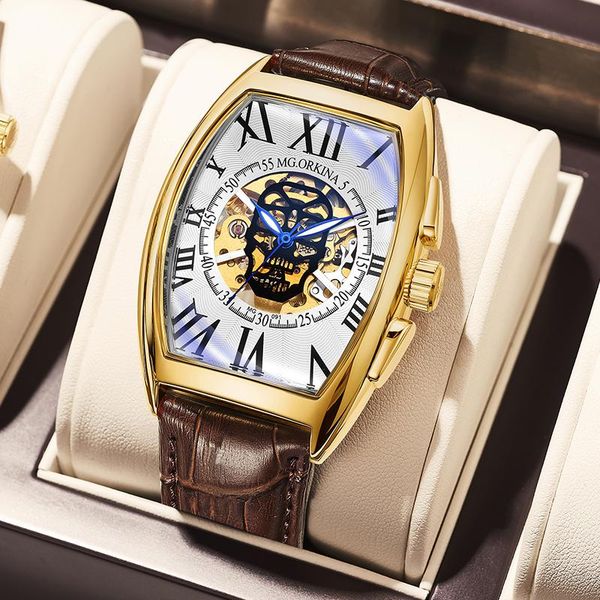 wristwatches mgorkina 2021 male clock men's square automatic wrist watch rectangle mechanical watches for men relogio masculino, Slivery;brown
wristwatches mgorkina 2021 male clock men's square automatic wrist watch rectangle mechanical watches for men relogio masculino, Slivery;brown