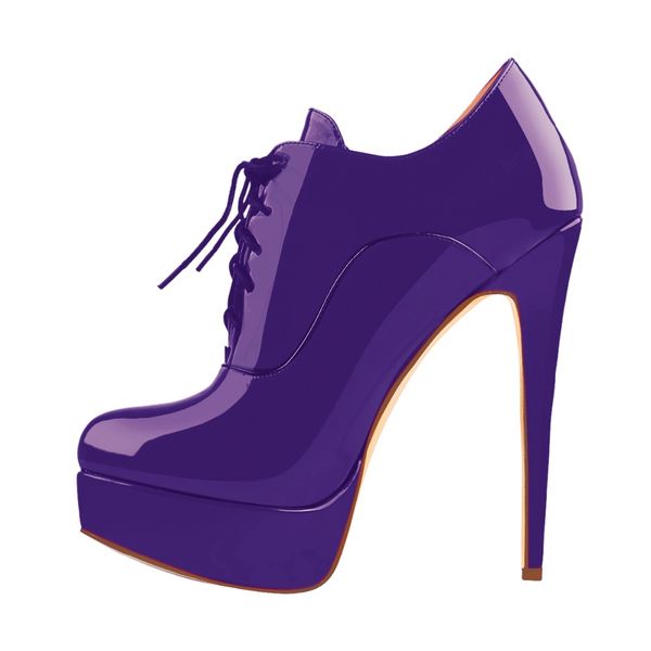 2021 winter round toes fashion ankle boots lace up patent leather stiletto heels platform women shoes footwear plus size 46, Black
2021 winter round toes fashion ankle boots lace up patent leather stiletto heels platform women shoes footwear plus size 46, Black