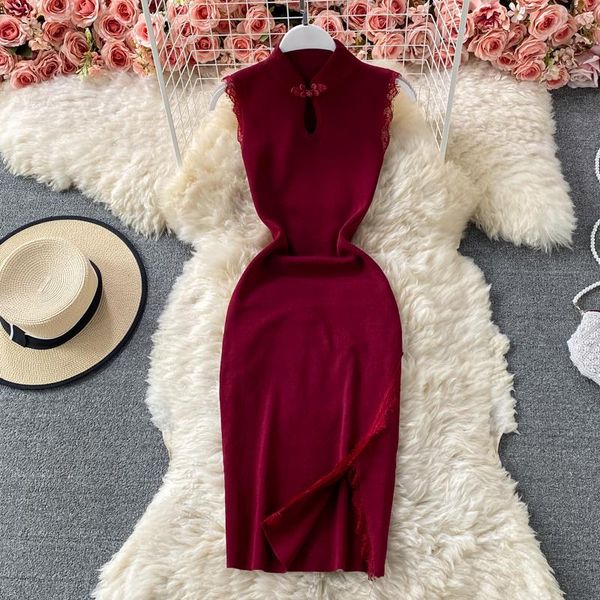 casual dresses 2021 summer chinese fashion elegant slim lace patchwork women bodycon tank vest cheongsam buttock wrap dress for party, Black;gray
casual dresses 2021 summer chinese fashion elegant slim lace patchwork women bodycon tank vest cheongsam buttock wrap dress for party, Black;gray