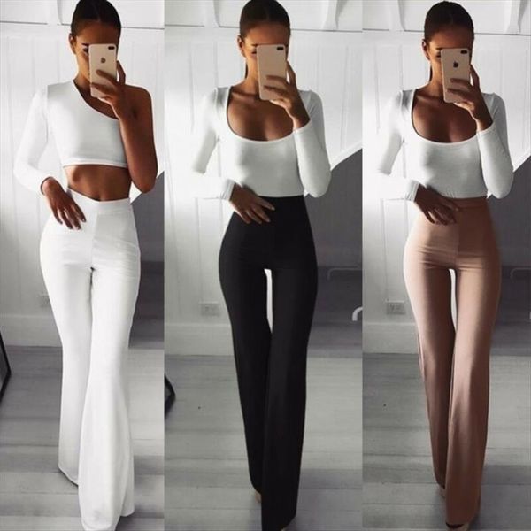 spring autumn solid elegant palazzo womens capris flared wide killer legs high waist ol ladies career long trousers, Black;white
spring autumn solid elegant palazzo womens capris flared wide killer legs high waist ol ladies career long trousers, Black;white