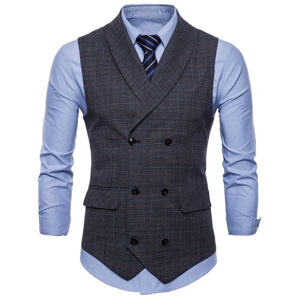 men's vests 2021 men arrival chaleco hombre business casual striped sleeveless double-breasted suit, Black;white
men's vests 2021 men arrival chaleco hombre business casual striped sleeveless double-breasted suit, Black;white