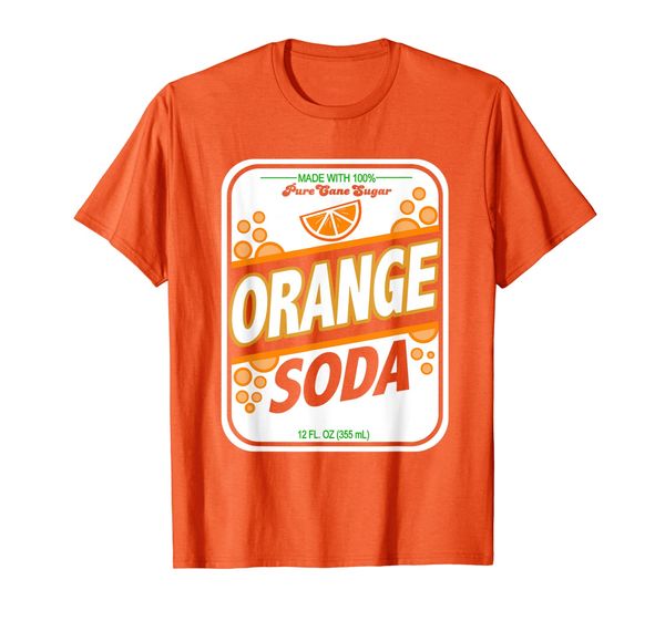 retro style orange soda costume t shirt, White;black 
retro style orange soda costume t shirt, White;black