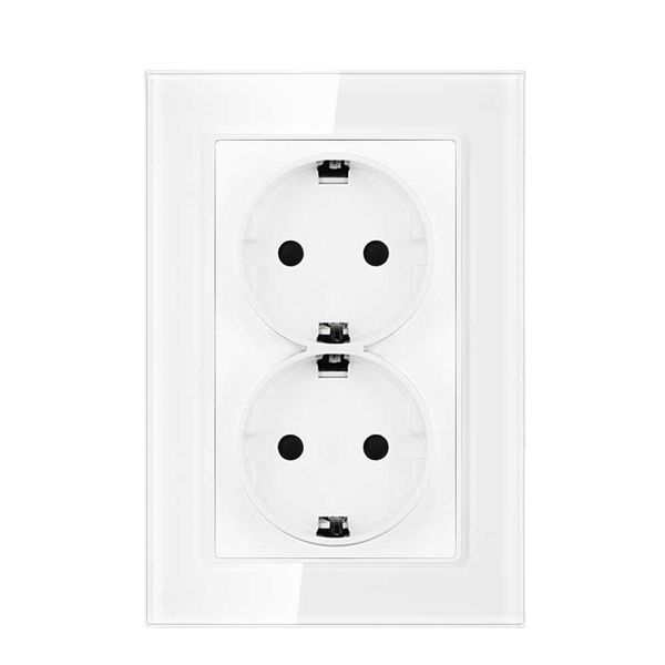 viswe upright socket,white crystal glass,ac 110-250v,wall powerpoints with plug,16a eu double socket
viswe upright socket,white crystal glass,ac 110-250v,wall powerpoints with plug,16a eu double socket