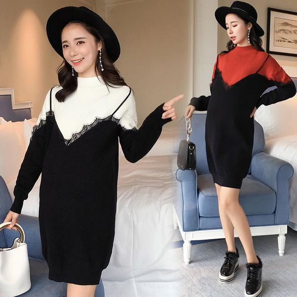 maternity dresses clothing fashion full sleeve lace dress for pregnant women cute sweater pregnancy clothes, White
maternity dresses clothing fashion full sleeve lace dress for pregnant women cute sweater pregnancy clothes, White