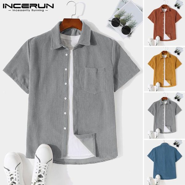 men's casual shirts 2021 american streetwear fashion corduroy short-sleeve shirt summer all-match solid color comfortable blouse inceru, White;black
men's casual shirts 2021 american streetwear fashion corduroy short-sleeve shirt summer all-match solid color comfortable blouse inceru, White;black