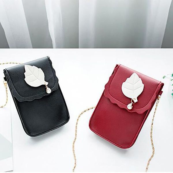 evening bags universal pu leather mini cell phone bag shoulder pocket pouch case chain strap cute pearl leaf decoration lady messenger
evening bags universal pu leather mini cell phone bag shoulder pocket pouch case chain strap cute pearl leaf decoration lady messenger
