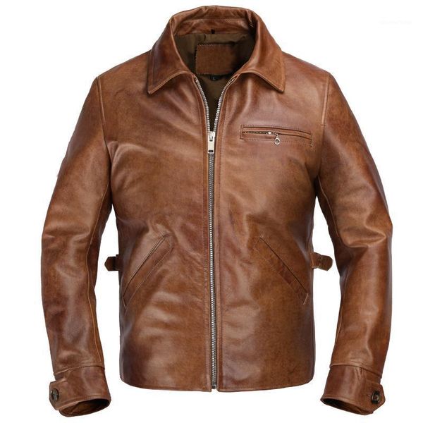 men's leather & faux 2021 retro brown american casual style jacket plus size xxxl genuine cowhide autumn slim fit coat, Black
men's leather & faux 2021 retro brown american casual style jacket plus size xxxl genuine cowhide autumn slim fit coat, Black