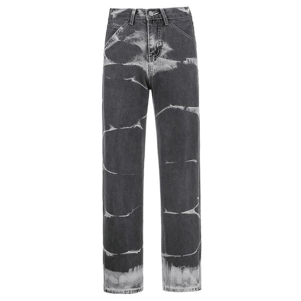 women's 2021 fashional cool and high street black white tie-dye pockets high-waisted slimming straight jeans long trousers, Blue
women's 2021 fashional cool and high street black white tie-dye pockets high-waisted slimming straight jeans long trousers, Blue