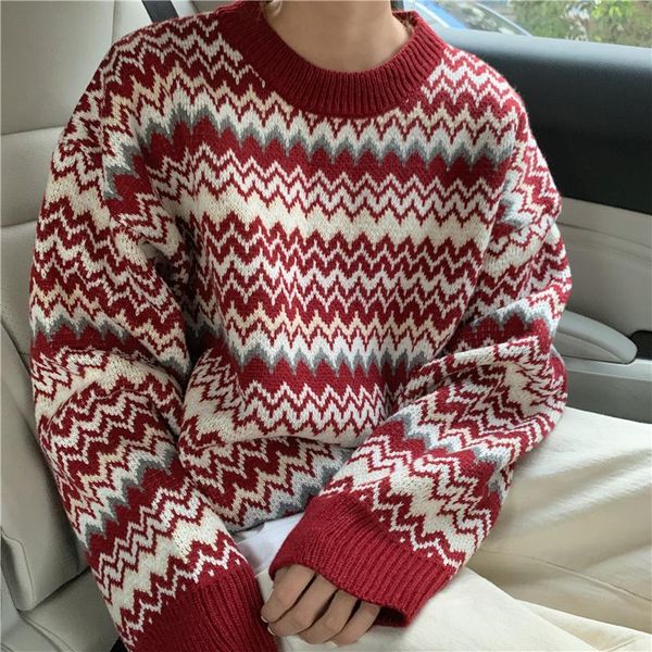 warm winter pullovers batwing sleeve fall knitted christmas outwear 2021 women vintage striped oversize sweater o-neck women's sweater, White;black
warm winter pullovers batwing sleeve fall knitted christmas outwear 2021 women vintage striped oversize sweater o-neck women's sweater, White;black