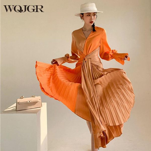 casual dresses wqjgr summer woman 2021 high waist long sleeve patchwork design dress fashion party night elegant vestidos de fiesta, Black;gray
casual dresses wqjgr summer woman 2021 high waist long sleeve patchwork design dress fashion party night elegant vestidos de fiesta, Black;gray