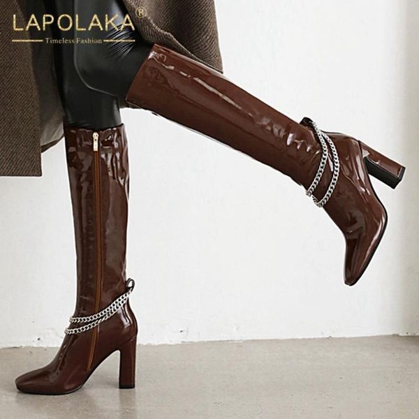 boots lapolaka fashion plus size 49 ins shoes ladies high heels zip up chain fetish knee woman ekey, Black
boots lapolaka fashion plus size 49 ins shoes ladies high heels zip up chain fetish knee woman ekey, Black