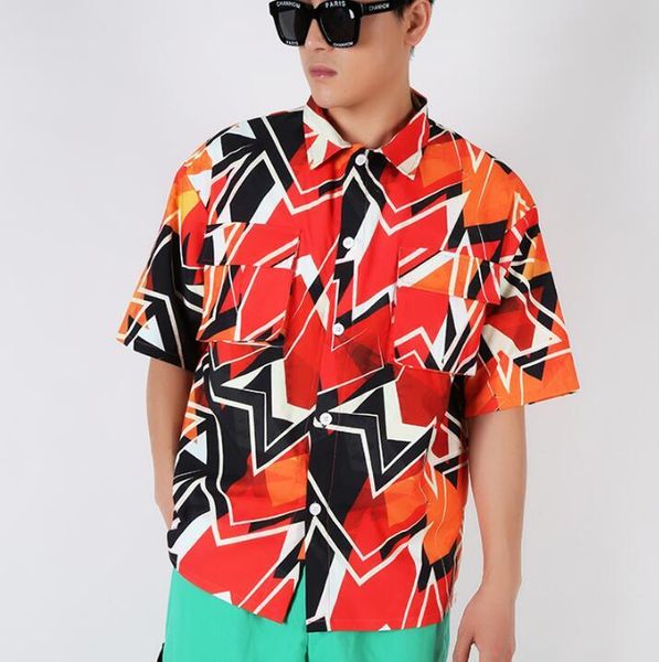 abstract geometric cool men's shirt hip hop loose summer tooling short sleeve tide casual shirts, White;black
abstract geometric cool men's shirt hip hop loose summer tooling short sleeve tide casual shirts, White;black