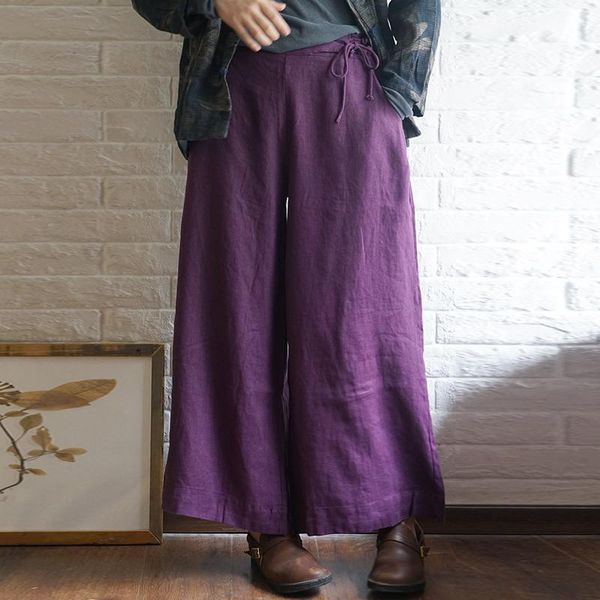 women's pants & capris 2021 full length solid color retro all-match women wide leg autumn winter fashion leisure cotton linen, Black;white
women's pants & capris 2021 full length solid color retro all-match women wide leg autumn winter fashion leisure cotton linen, Black;white