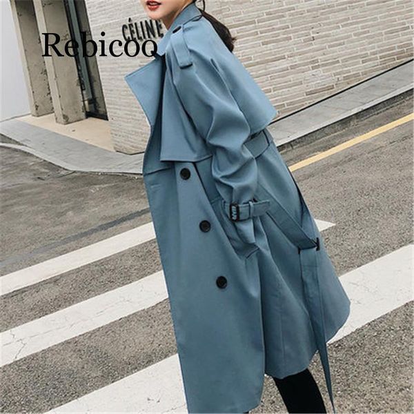 women's trench coats rebicoo windbreaker female 2021 autumn korean leisure chic loose ladies harbor wind long coat for women, Tan;black
women's trench coats rebicoo windbreaker female 2021 autumn korean leisure chic loose ladies harbor wind long coat for women, Tan;black