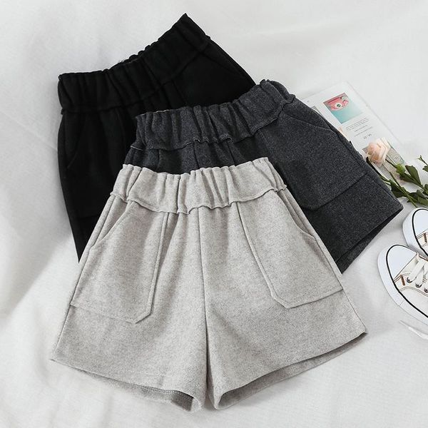 women's shorts 2021 fashion elastic waist slim loose casual wool high, White;black
women's shorts 2021 fashion elastic waist slim loose casual wool high, White;black