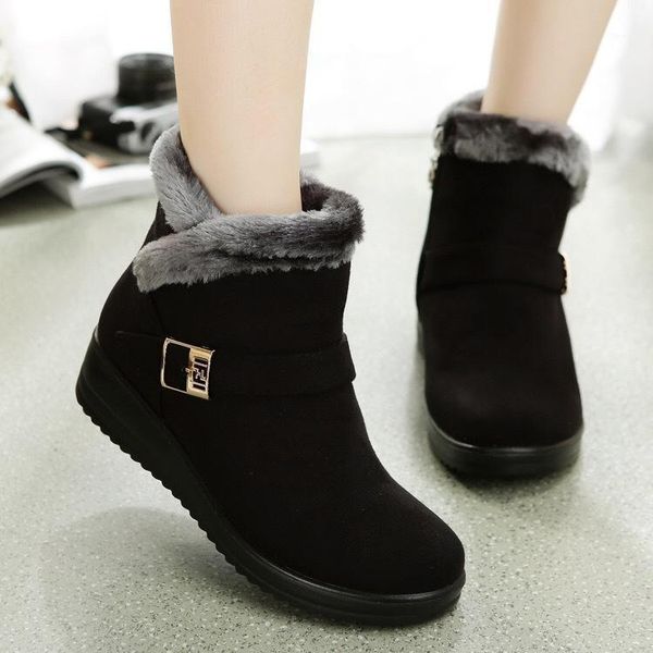 boots cotton shoes belt buckle slope heel 2021 winter women's thick sole plush warm mother antiskid1, Black
boots cotton shoes belt buckle slope heel 2021 winter women's thick sole plush warm mother antiskid1, Black