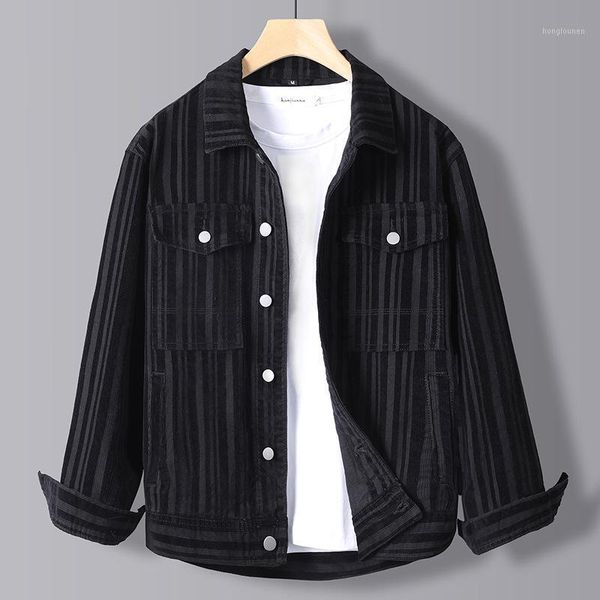 corduroy jacket korean men's casual long sleeve vertical stripe spring and autumn jackets, Black;brown
corduroy jacket korean men's casual long sleeve vertical stripe spring and autumn jackets, Black;brown