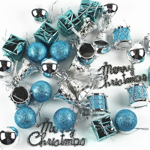 christmas decorations 20pcs lake blue silver color hanging pendant tree ornament festival party home decor adornos de navidad para casa 
christmas decorations 20pcs lake blue silver color hanging pendant tree ornament festival party home decor adornos de navidad para casa