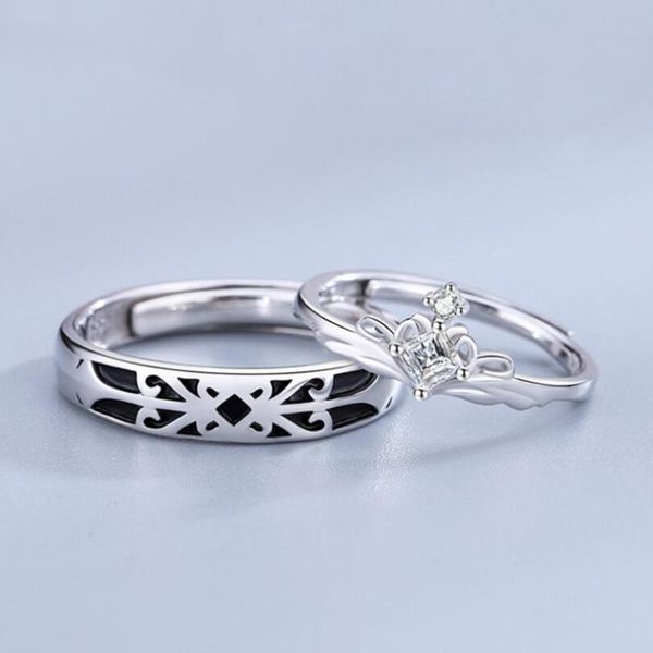 fashion crown zircon princess and knight couple opening rings for women party gifts wedding jewellery accessories sar223 cluster, Golden;silver
fashion crown zircon princess and knight couple opening rings for women party gifts wedding jewellery accessories sar223 cluster, Golden;silver