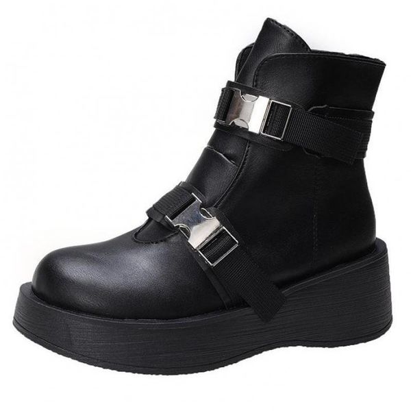 boots winter pu leather fashion shoes solid buckle strap round toe wedges botas mujer ankle for women, Black
boots winter pu leather fashion shoes solid buckle strap round toe wedges botas mujer ankle for women, Black