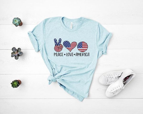 women's t-shirt peace love america usa 4th of july short sleeve 100% cotton tee o neck memorial day harajuku streetwear shirt, White
women's t-shirt peace love america usa 4th of july short sleeve 100% cotton tee o neck memorial day harajuku streetwear shirt, White