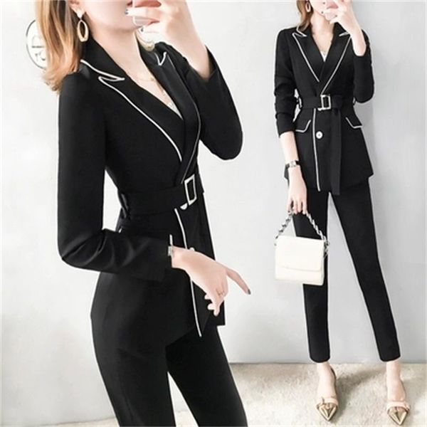fashion small suit female high end women spring korean casual temperament waist british two-piece women's two piece pants, White
fashion small suit female high end women spring korean casual temperament waist british two-piece women's two piece pants, White