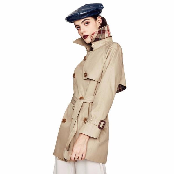 women's trench coats fashion women short coat waterproof cotton double-breasted outerwear abrigos mujer clothes, Tan;black
women's trench coats fashion women short coat waterproof cotton double-breasted outerwear abrigos mujer clothes, Tan;black