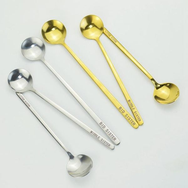 spoons stainless steel dinnerware spoon big middle little sister lettering tea dessert ice cream kitchen accessories
spoons stainless steel dinnerware spoon big middle little sister lettering tea dessert ice cream kitchen accessories