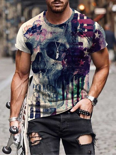 2021 summer t-shirt 3d digital animal series printed street trend men's sports short sleeve t-shirt fashion, White;black
2021 summer t-shirt 3d digital animal series printed street trend men's sports short sleeve t-shirt fashion, White;black