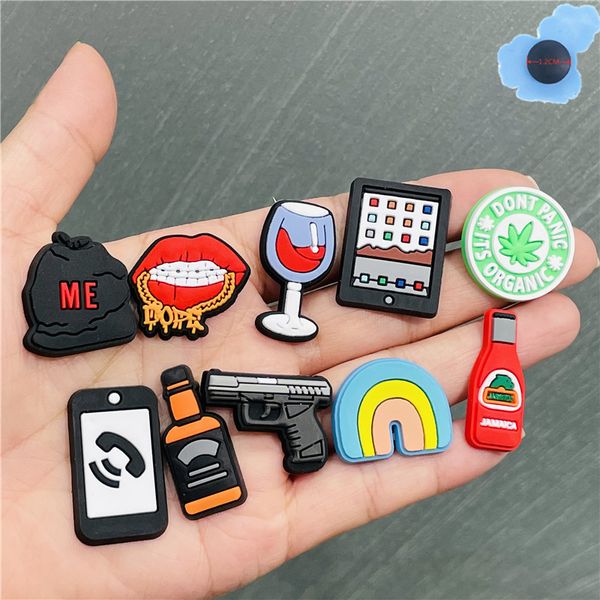 wholesale 100pcs+ phone hat lip rainbow wine pvc shoe charms shoecharm buckles fashion accessories plastic ornaments soft rubber jibitz for, White;pink
wholesale 100pcs+ phone hat lip rainbow wine pvc shoe charms shoecharm buckles fashion accessories plastic ornaments soft rubber jibitz for, White;pink