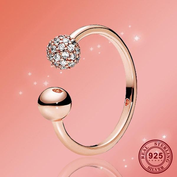 cluster rings 100% 925 sterling silver pan ring rose gold inlaid beaded for women wedding party gift fashion jewelry, Golden;silver
cluster rings 100% 925 sterling silver pan ring rose gold inlaid beaded for women wedding party gift fashion jewelry, Golden;silver