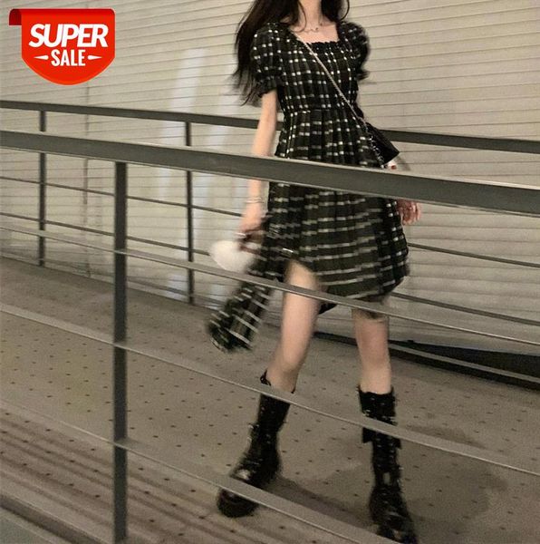 bonus of the moon god"" black and white bubble irregular hem dress mid-length skirt is thinner square collar #lj9c, Black;gray
bonus of the moon god"" black and white bubble irregular hem dress mid-length skirt is thinner square collar #lj9c, Black;gray