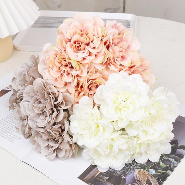 decorative flowers & wreaths 5pcs pink silk rose artificial peony bridal bouquet for wedding home diy decoration fake hydrangea crafts
decorative flowers & wreaths 5pcs pink silk rose artificial peony bridal bouquet for wedding home diy decoration fake hydrangea crafts
