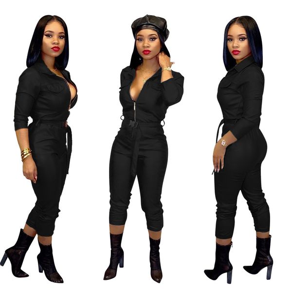 real pictures leathers women jumpsuits autumn est long sleeves v neck belt fashion lady party rompers pants, Black;white
real pictures leathers women jumpsuits autumn est long sleeves v neck belt fashion lady party rompers pants, Black;white