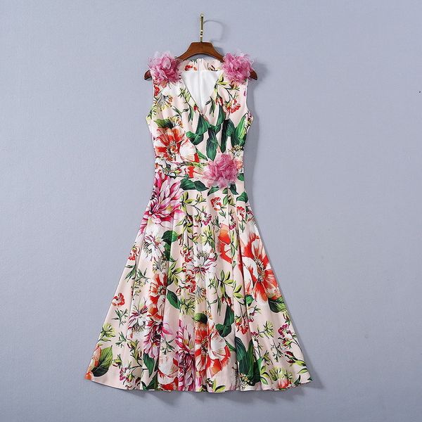 dresses european and american women's wear summer style sleeveless v-neck peony print fashion three-dimensional flower dress jcdp, Black;gray
dresses european and american women's wear summer style sleeveless v-neck peony print fashion three-dimensional flower dress jcdp, Black;gray