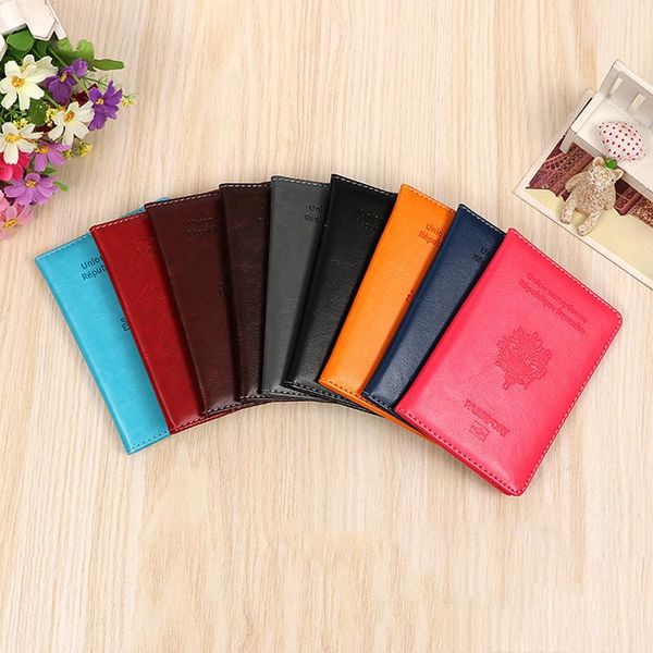 card holders french soft pu leather passport holder cover protector customized travel business wallet covers accessory, Brown;gray
card holders french soft pu leather passport holder cover protector customized travel business wallet covers accessory, Brown;gray