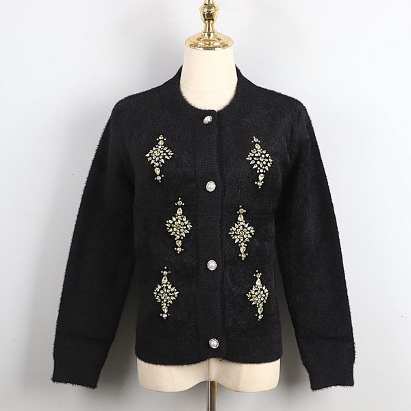 women's jackets single breasted fashion christmas mohair slim luxury beaded coat korean runway sweet black white knitted sweater cardig, Black;brown
women's jackets single breasted fashion christmas mohair slim luxury beaded coat korean runway sweet black white knitted sweater cardig, Black;brown