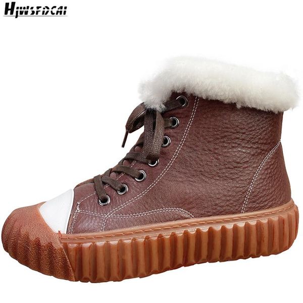 boots hjwsfdcai women lace-up round toe snow winter fashion wool casual mujer shoes wear-resistant cowhide leather woman, Black
boots hjwsfdcai women lace-up round toe snow winter fashion wool casual mujer shoes wear-resistant cowhide leather woman, Black