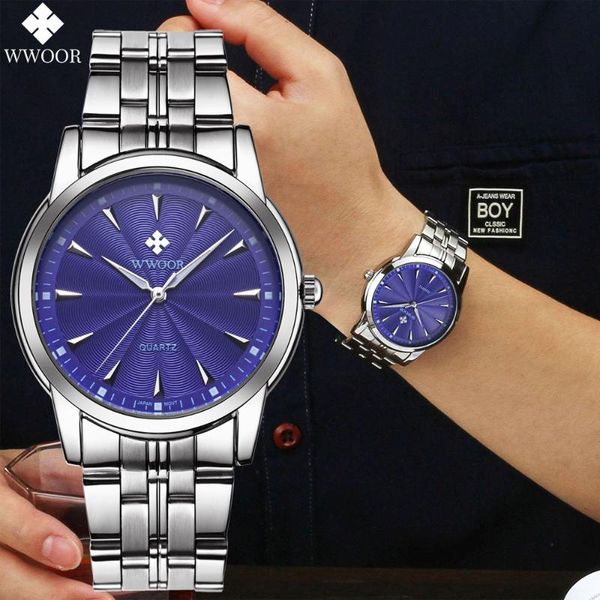 wristwatches wwoor mens quartz watches fashion waterproof stainless steel casual business blue wrist watch relogio masculin, Slivery;brown
wristwatches wwoor mens quartz watches fashion waterproof stainless steel casual business blue wrist watch relogio masculin, Slivery;brown