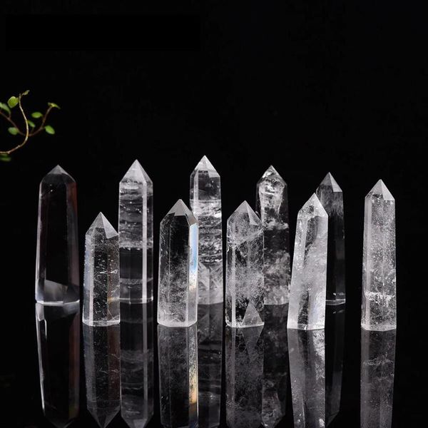 decorative objects & figurines natural white crystal clear quartz 4-8cm stone point healing hexagonal wand treatment home decoration
decorative objects & figurines natural white crystal clear quartz 4-8cm stone point healing hexagonal wand treatment home decoration