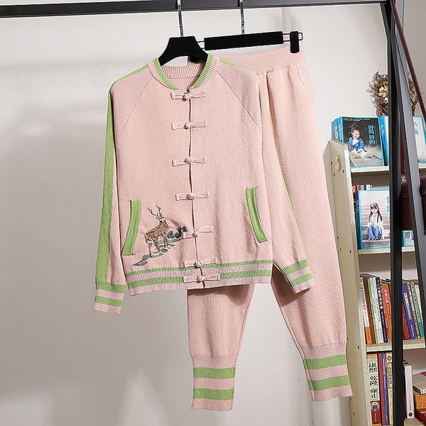women's two piece pants fashion embroidery knitted set women tracksuit cardigan sweater pencil outfits female loose sports knittin, White
women's two piece pants fashion embroidery knitted set women tracksuit cardigan sweater pencil outfits female loose sports knittin, White