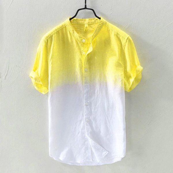 men's casual shirts summer colorful tie dye gradient cool and thin breathable collar hanging dyed cotton camisas de hombre, White;black
men's casual shirts summer colorful tie dye gradient cool and thin breathable collar hanging dyed cotton camisas de hombre, White;black